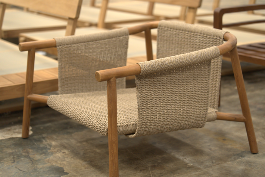 Premium Solid Teak Rope Lounge Chair